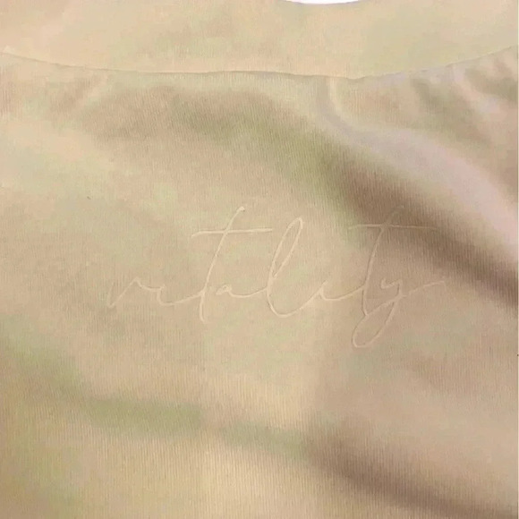 Vitality x Balance Allora High Neck Bodysuit in Pale Yellow Size XS - Picture 6 of 7